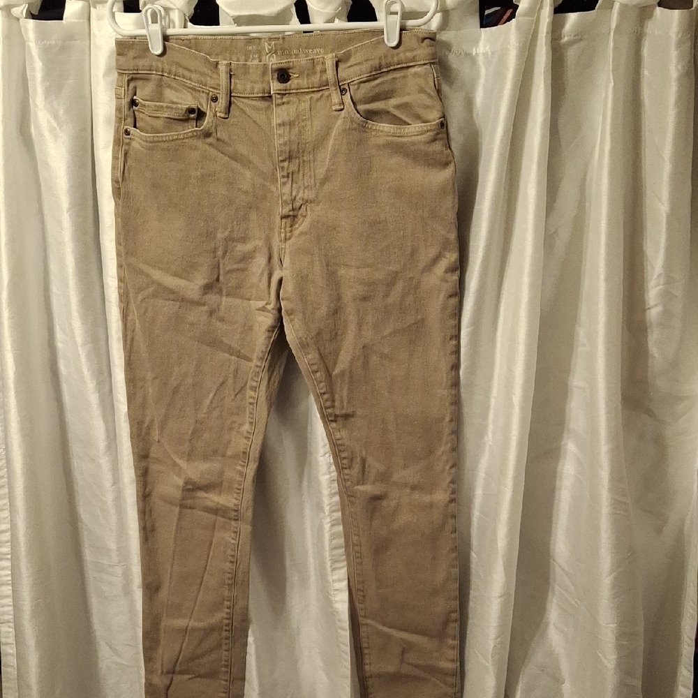 Classic Men's Tan Slim Jeans 32×34
